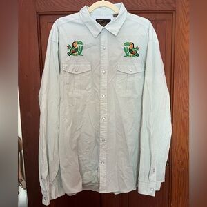 Howler Bros Gaucho Pearl Snap Western Shirt - Toucan Parrot